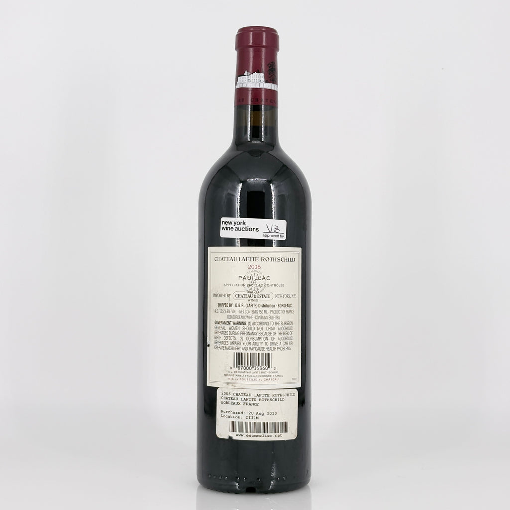 Wine bottle with label on a white background