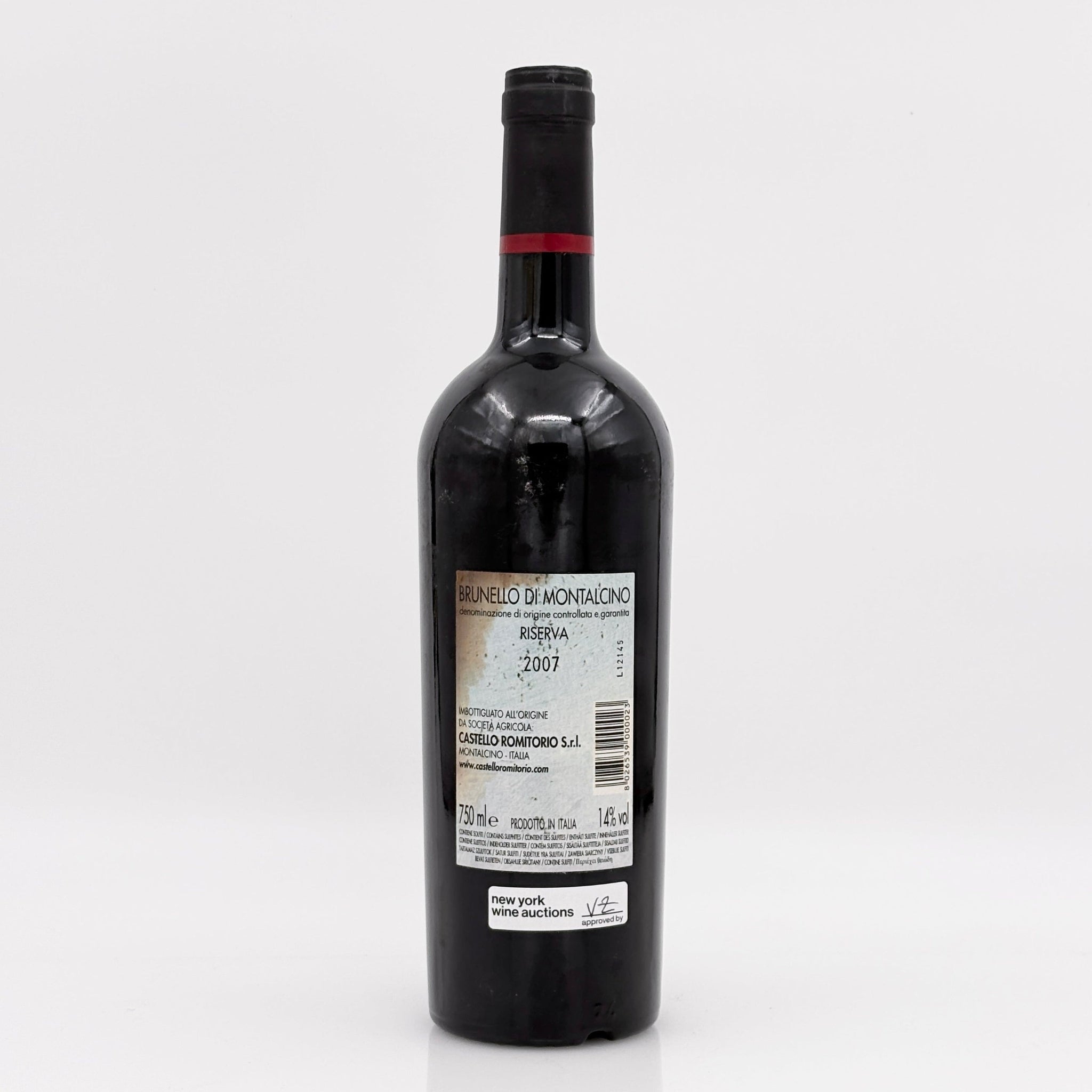 Bottle of wine on a white background
