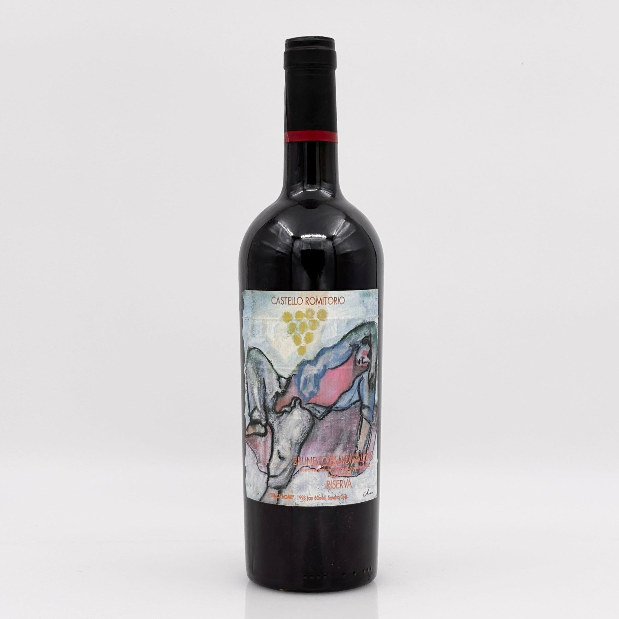 Bottle of wine on a white background