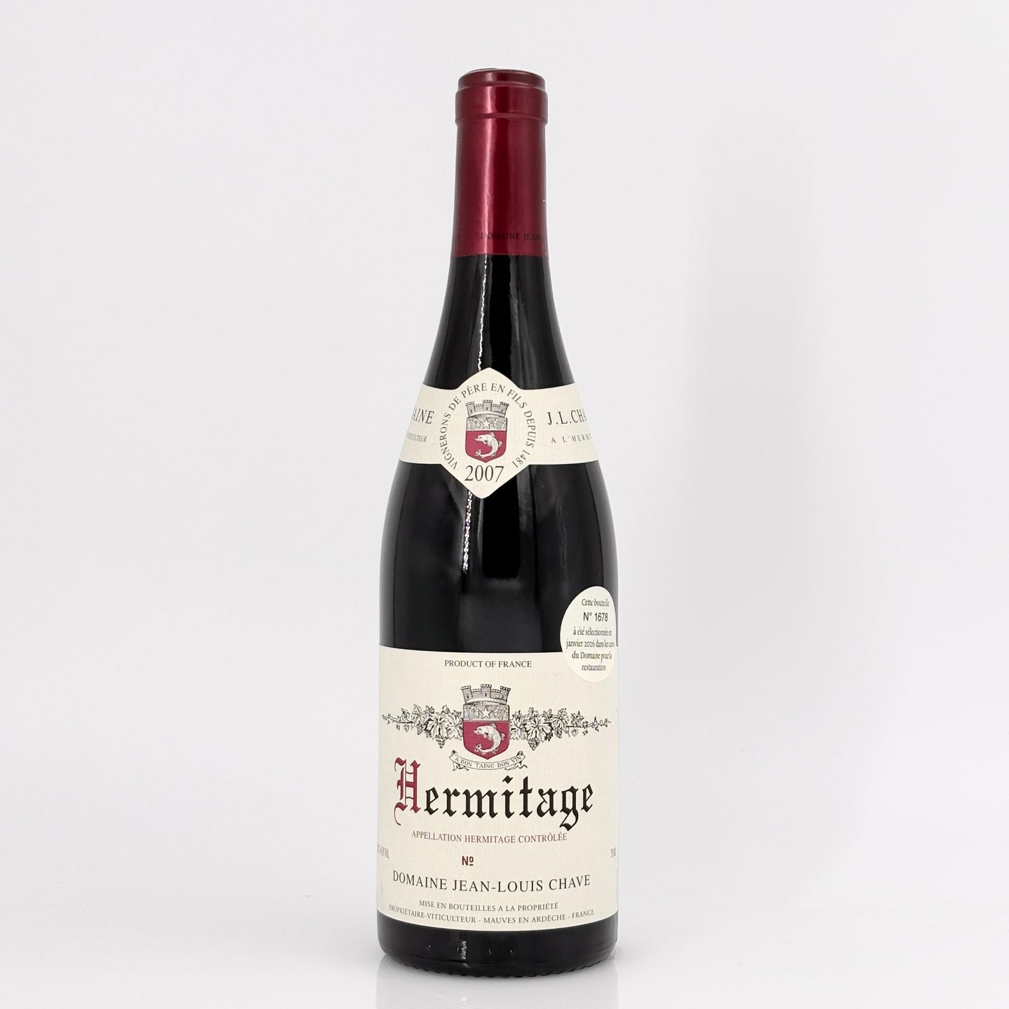 2007 Domaine Jean-Louis Chave Hermitage Rouge, Rhone, France (Lot 1)