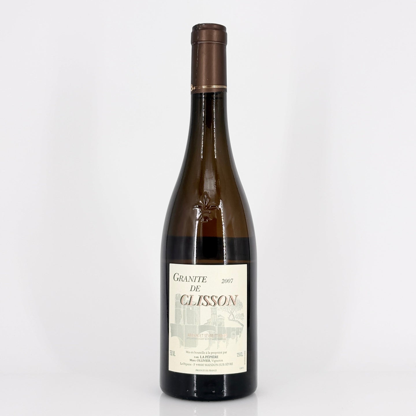 Bottle of wine on a white background