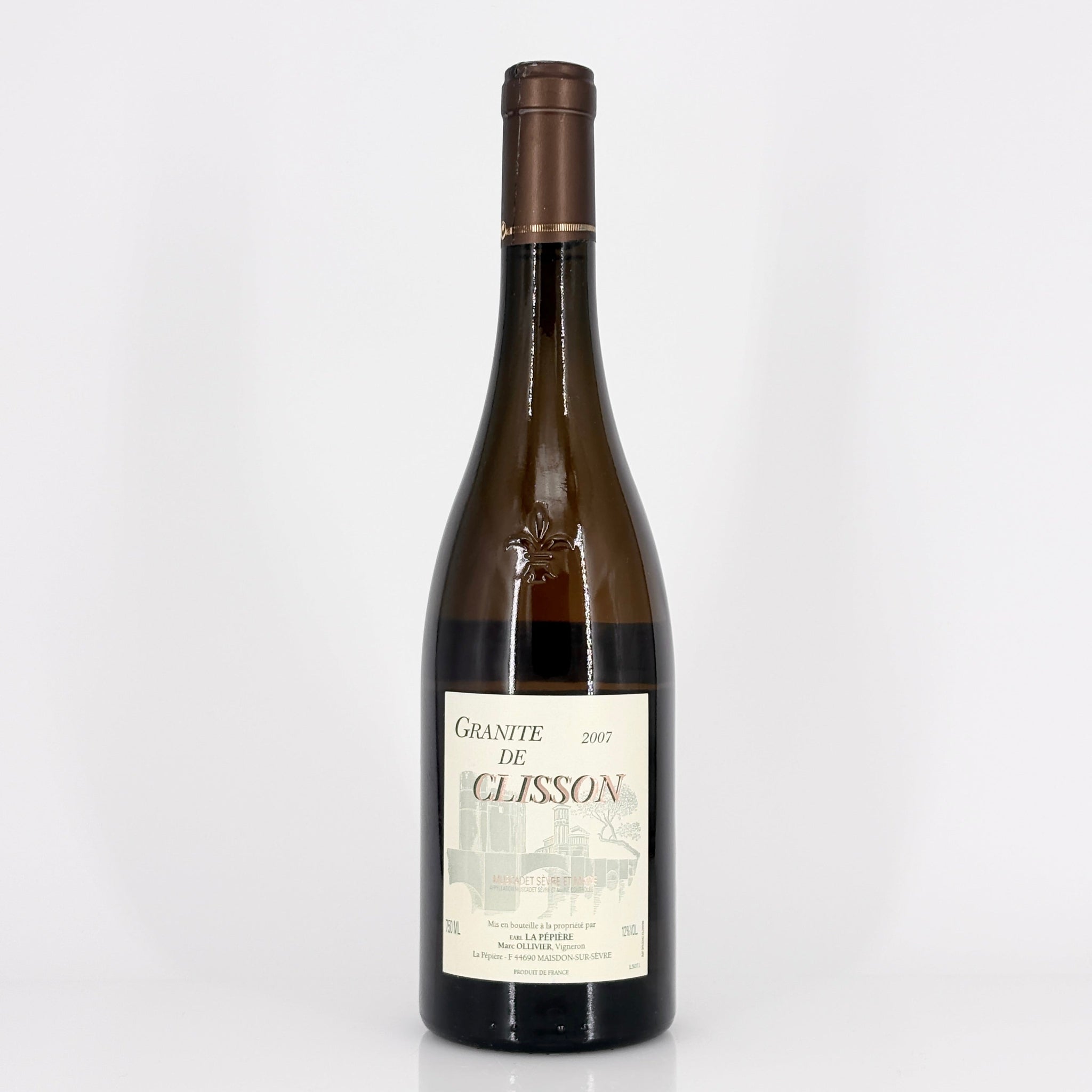 Bottle of wine on a white background
