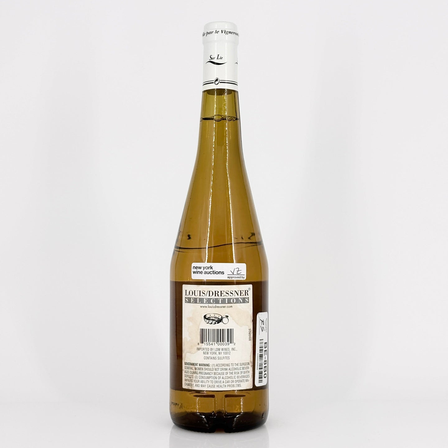 Bottle of wine on a white background