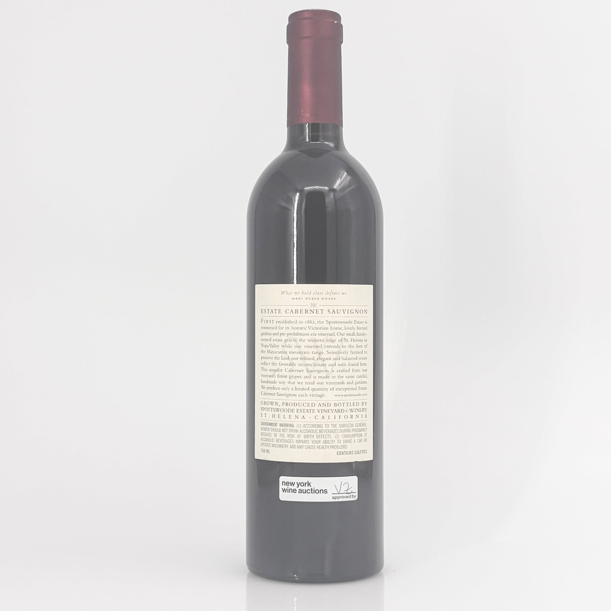 2007 Spottswoode Family Estate Grown Cabernet Sauvignon, St. Helena, USA