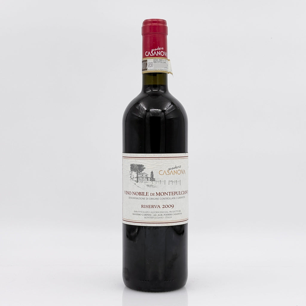 Bottle of Casanova wine on a white background