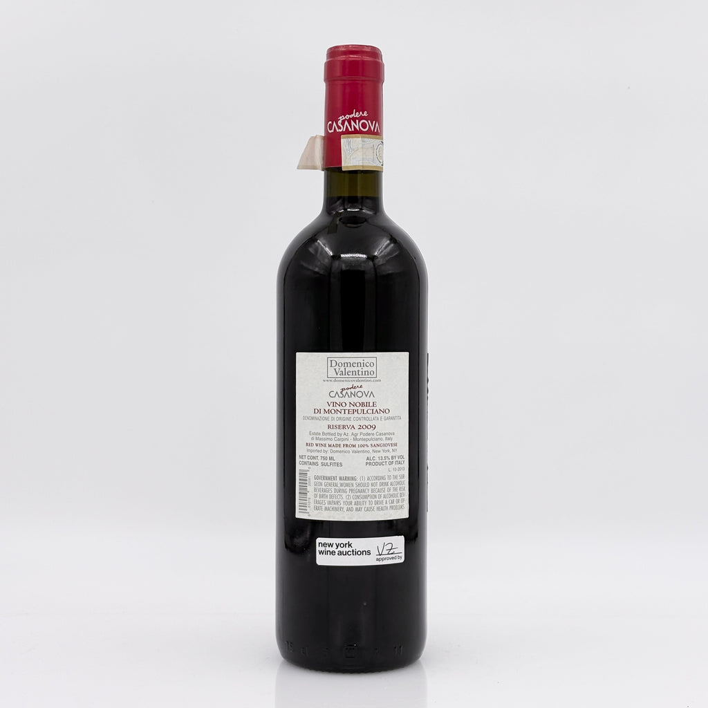 Wine bottle with a red label on a white background