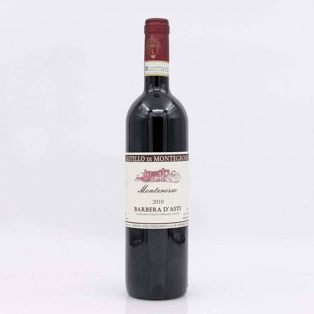 Wine bottle with label on a white background 