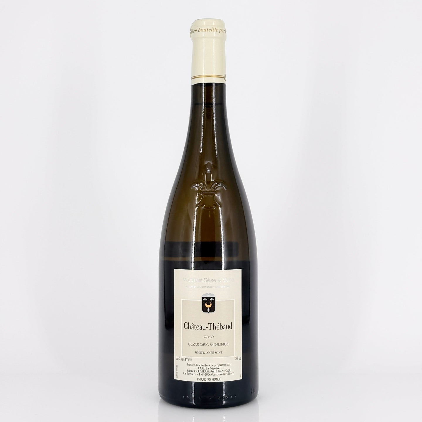 Bottle of wine on a white background