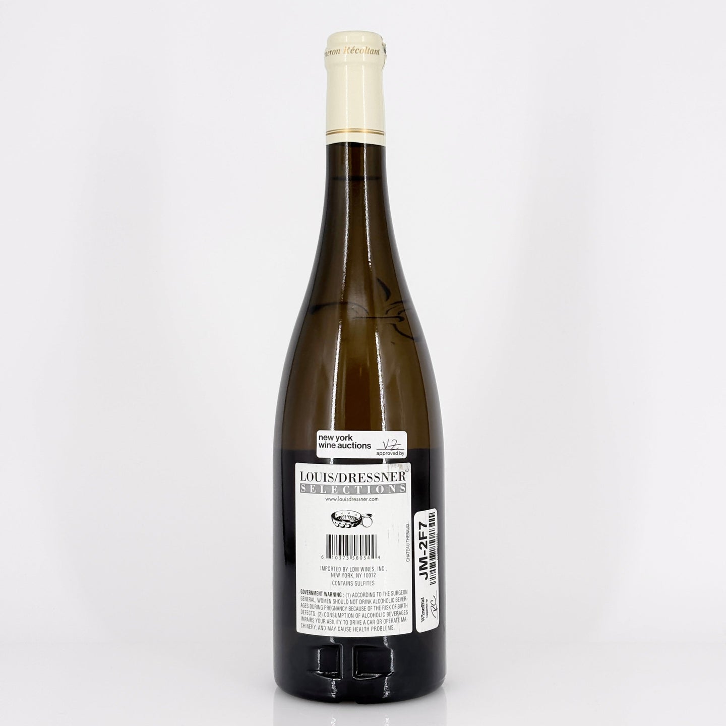 Bottle of wine on a white background