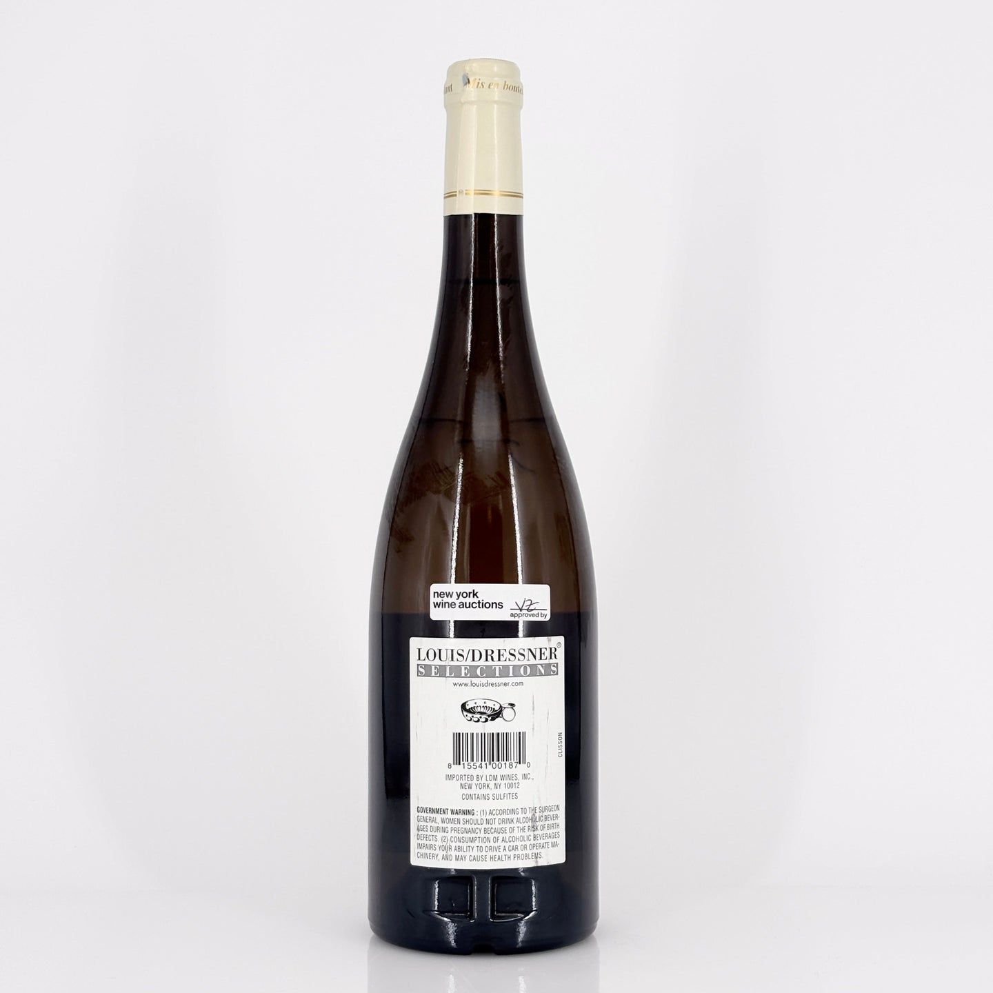Bottle of wine on a white background