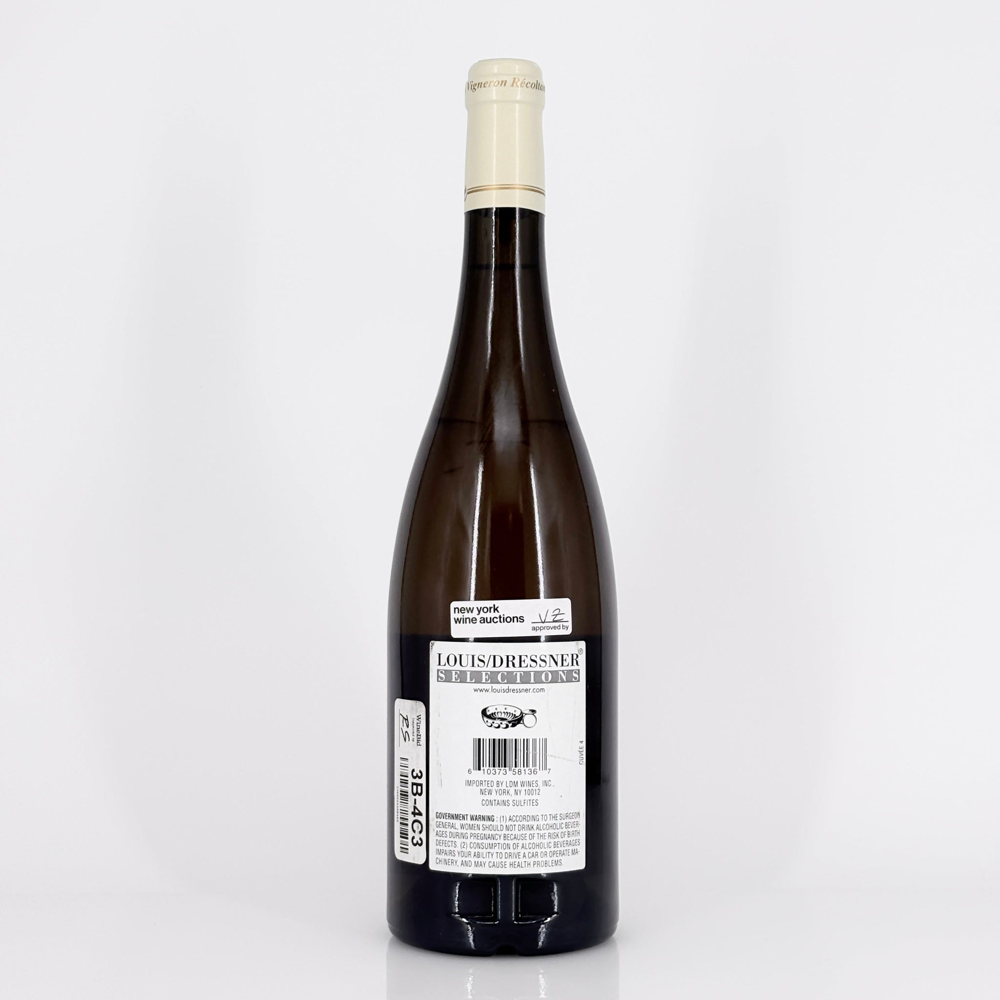 Bottle of wine on a white background
