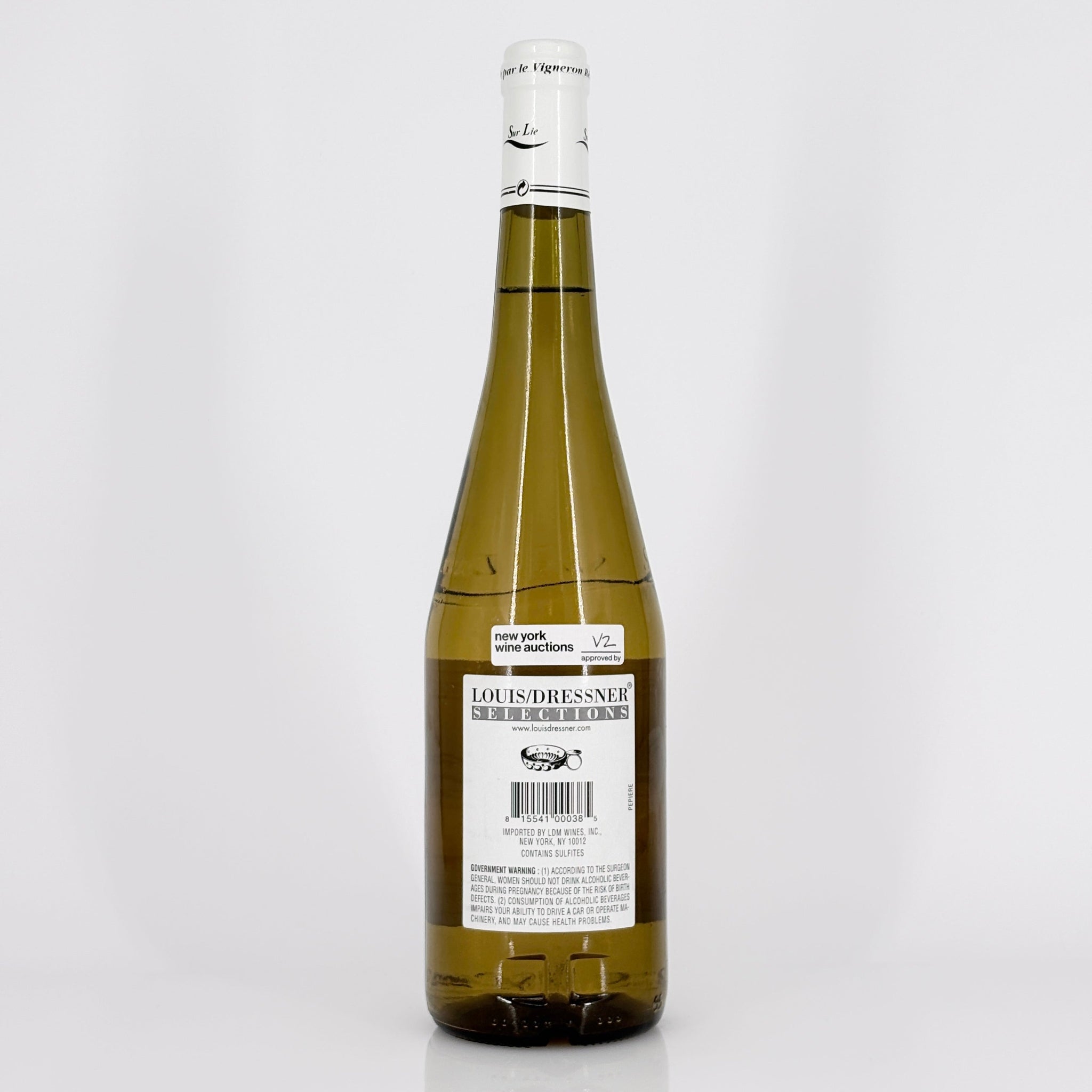 Bottle of wine on a white background