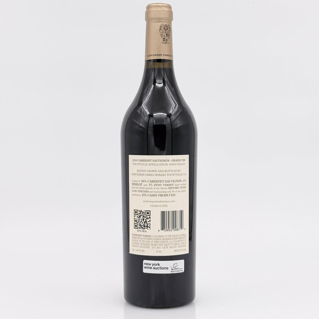 Wine bottle with label on a white background