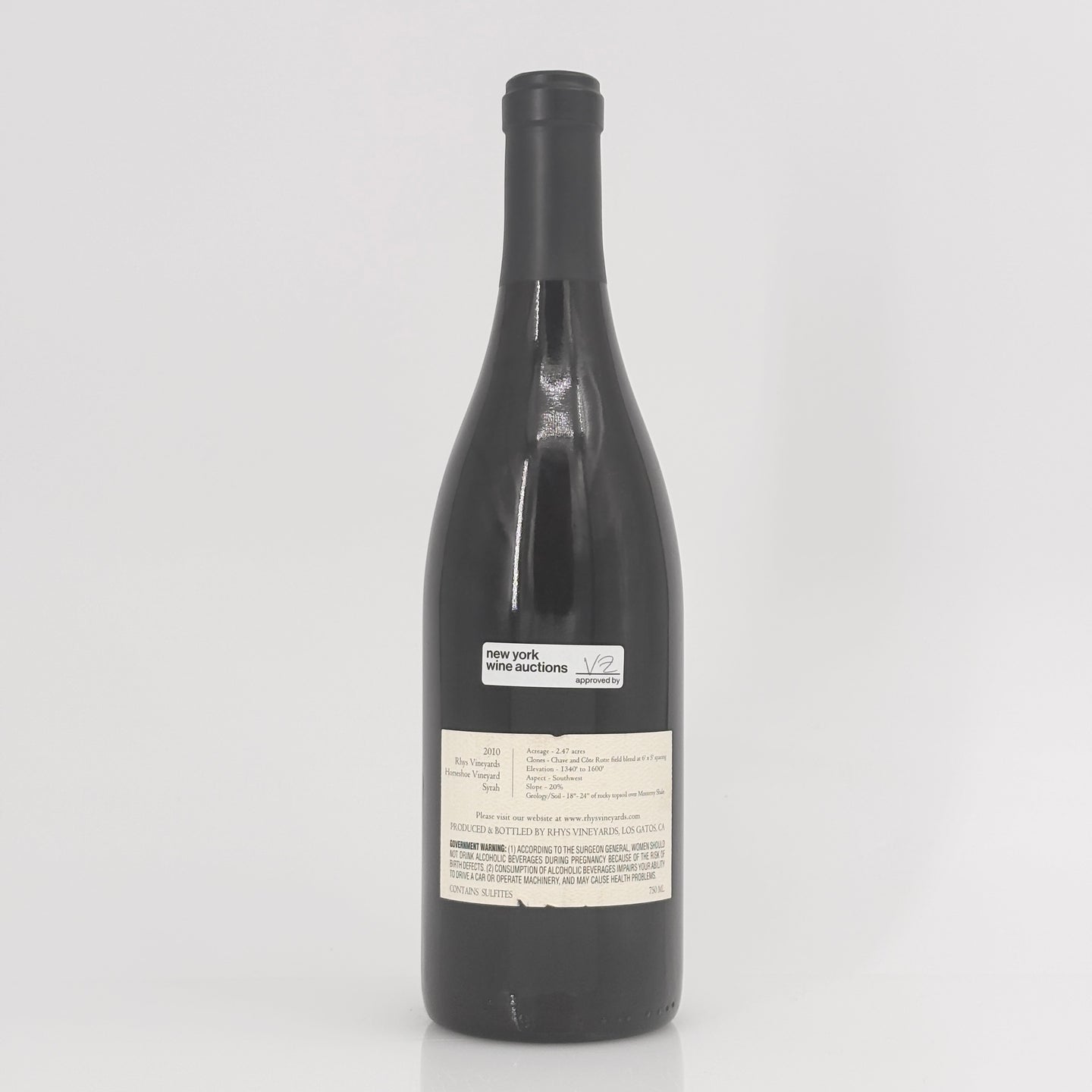 2010 Rhys Vineyards Horseshoe Vineyard Syrah, Santa Cruz Mountains, USA