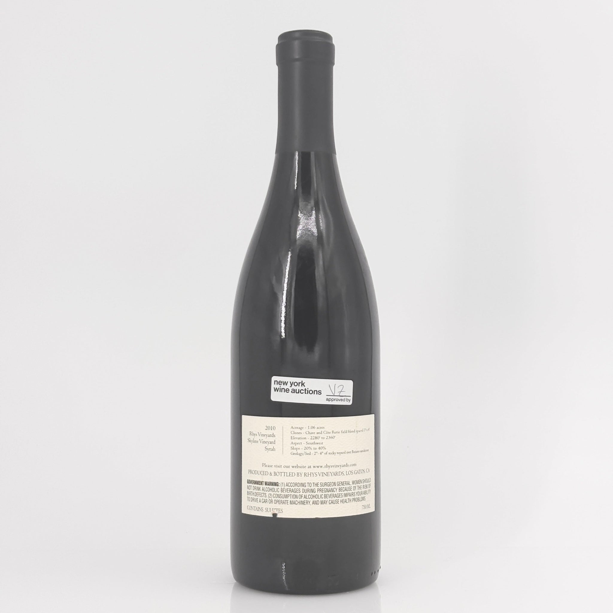 2010 Rhys Vineyards Skyline Vineyard Syrah Santa Cruz Mountains, USA