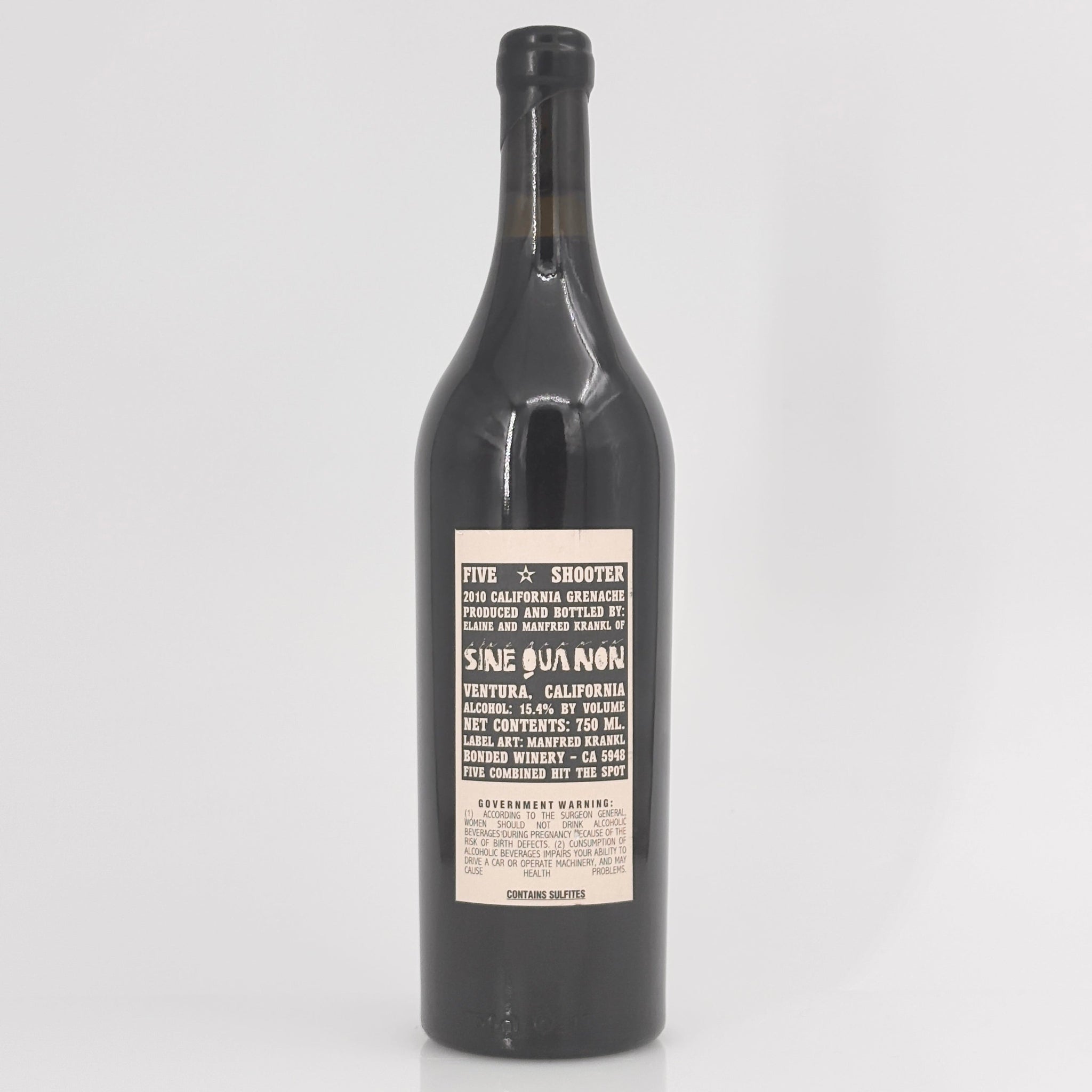 2010 Sine Qua Non Five Shooter Grenache, California, USA