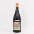 Wine bottle with a label on a white background