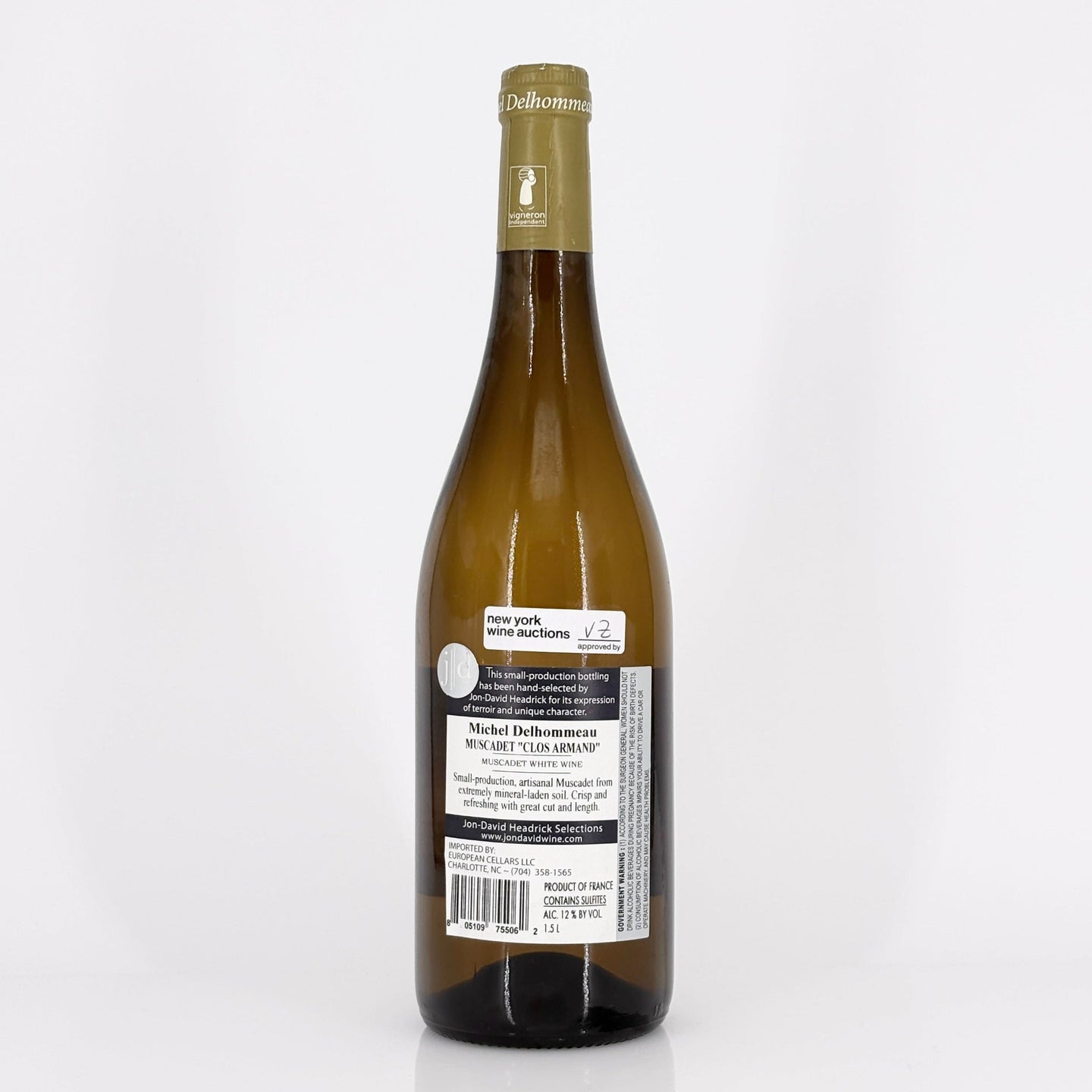 Bottle of wine on a white background