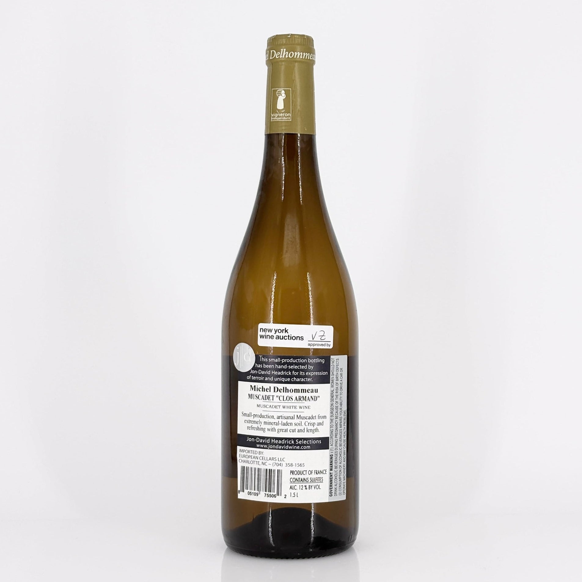 Bottle of wine on a white background