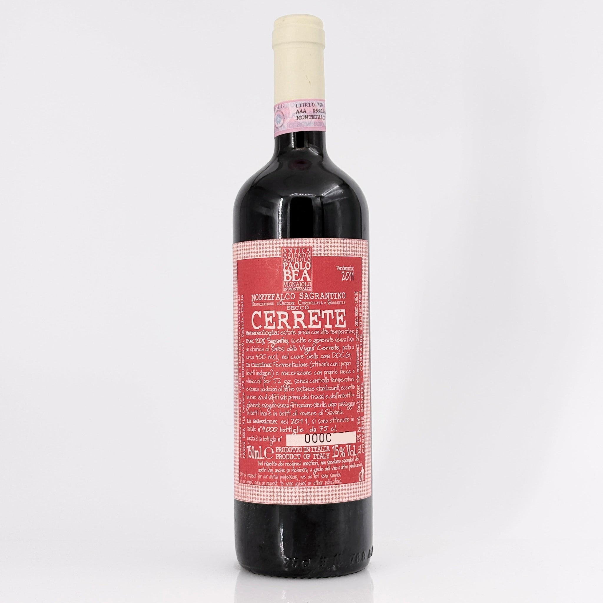 2011 Paolo Bea Montefalco Sagrantino Secco Cerrete, Umbria, Italy