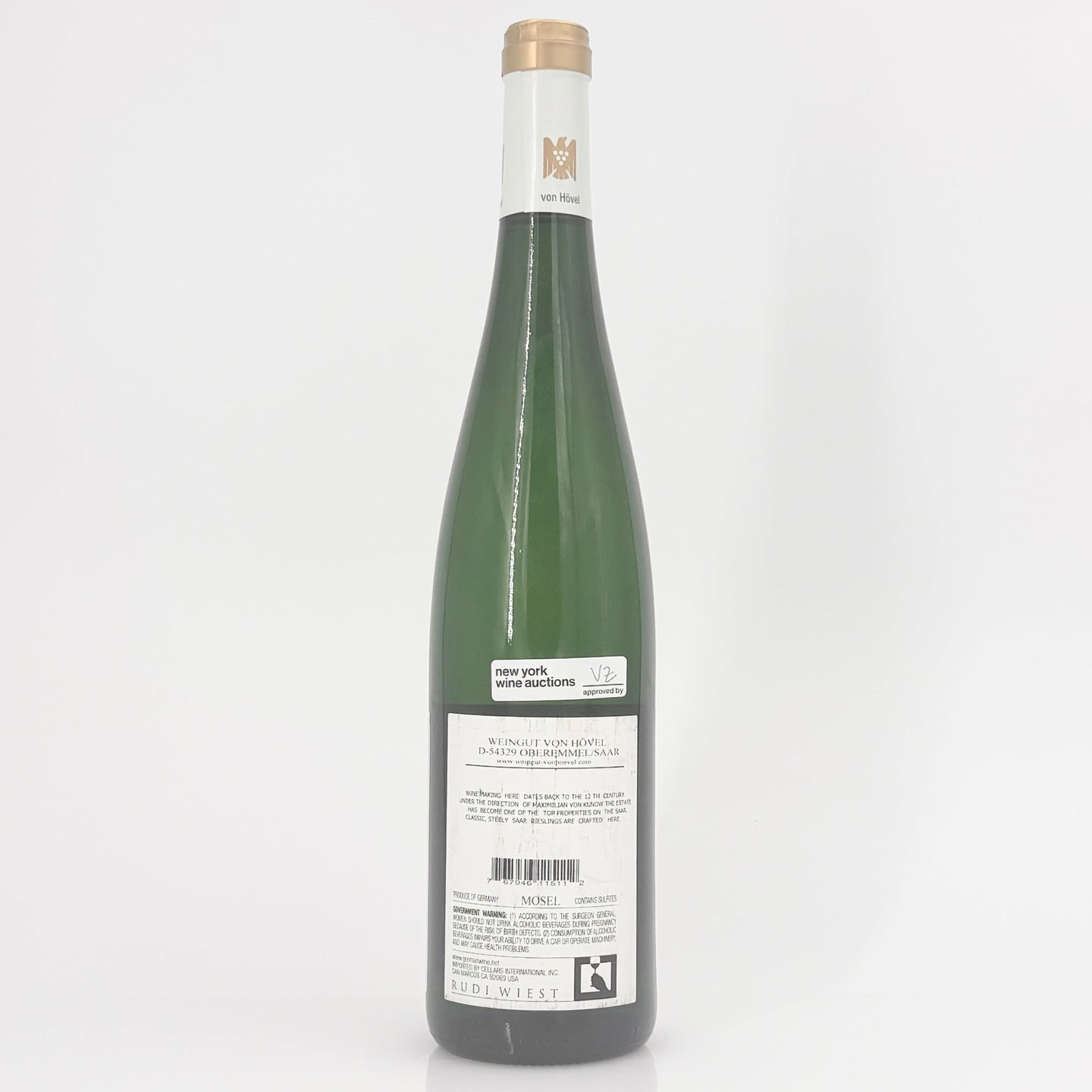 2011 Weingut von Hovel Oberemmeler Hutte Saar Riesling Kabinett, Mosel, Germany