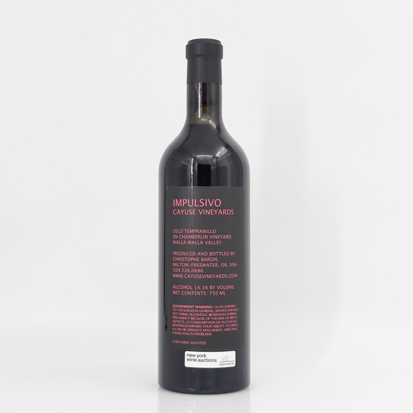 2012 Cayuse Vineyards Impulsivo Tempranillo Walla Walla Valley, USA