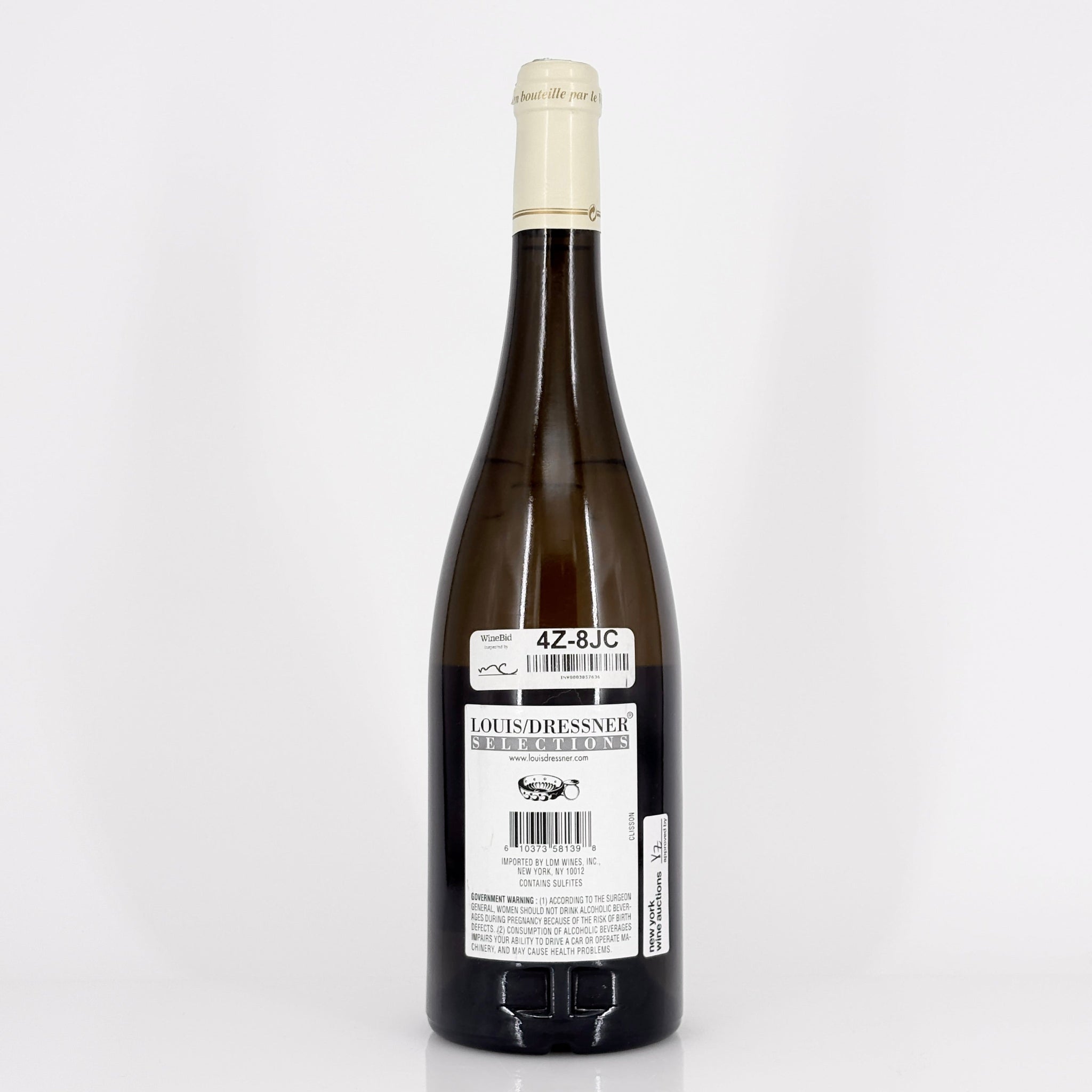 Bottle of wine on a white background