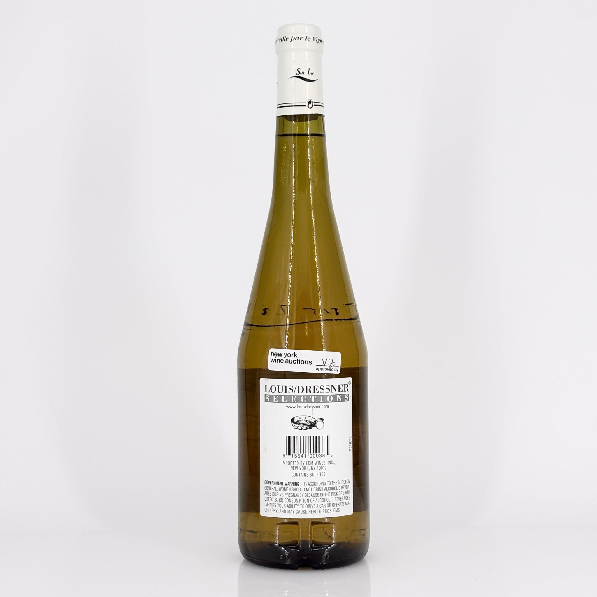 Bottle of wine on a white background