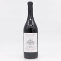 Wine bottle with white label on a white background