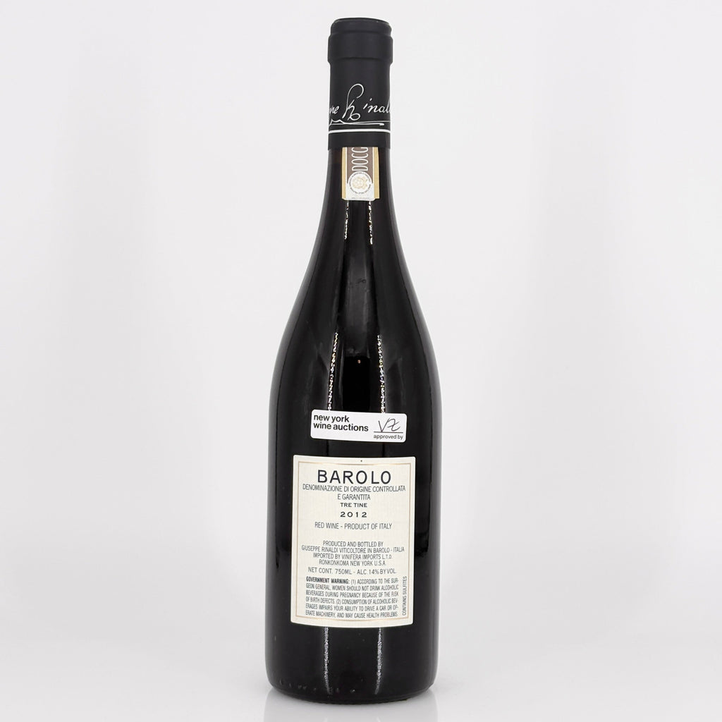 Wine bottle with label on a white background