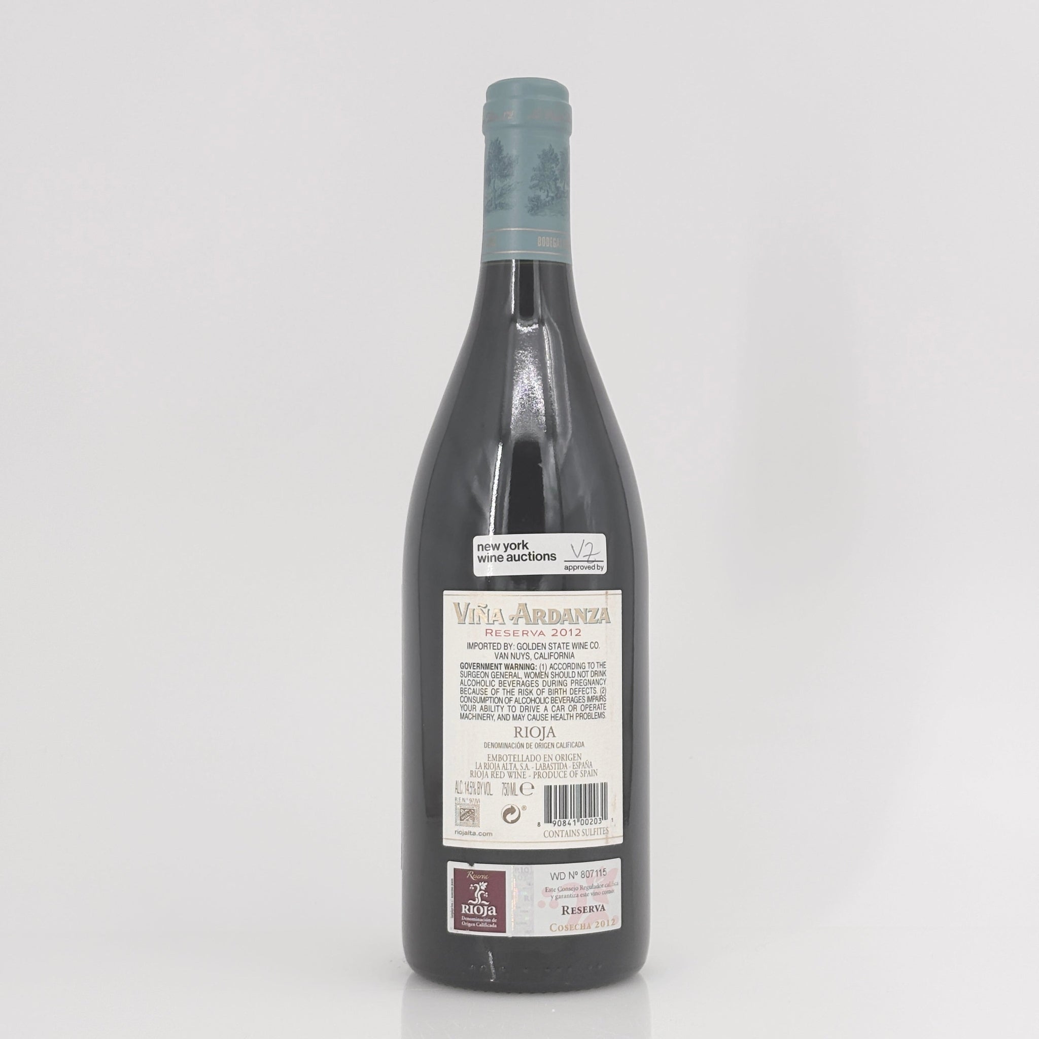 2012 La Rioja Alta S.A. Vina Ardanza Reserva, Rioja DOCa, Spain