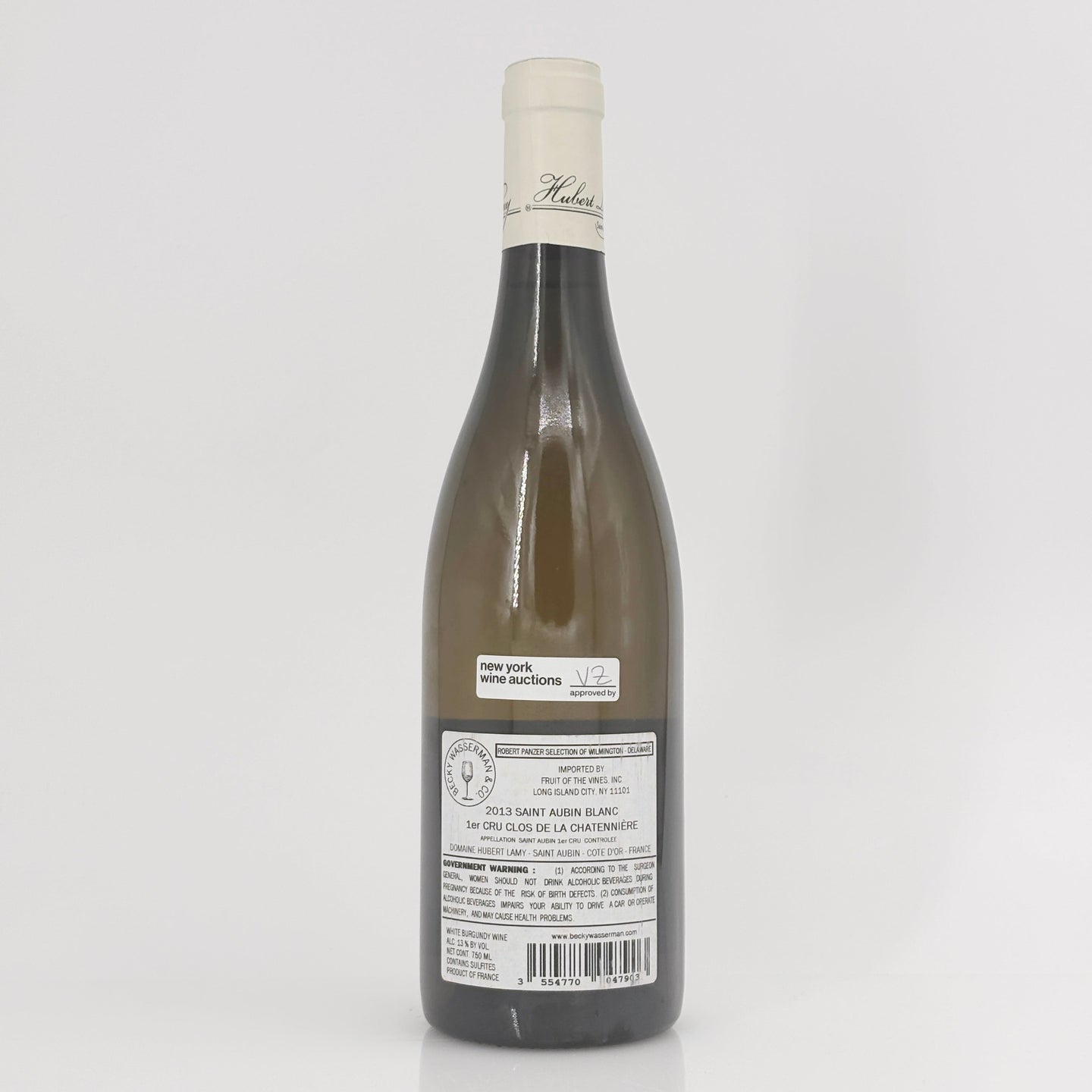 2013 Domaine Hubert Lamy Clos de la Chateniere Vieilles Vignes Saint-Aubin Premier Cru, France