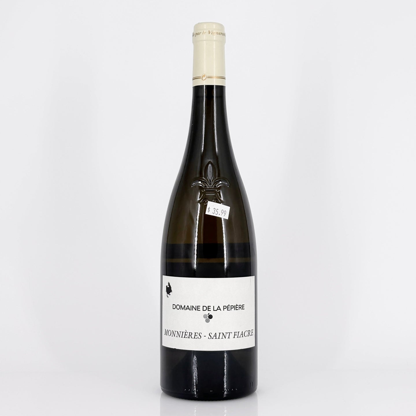 Bottle of wine on a white background