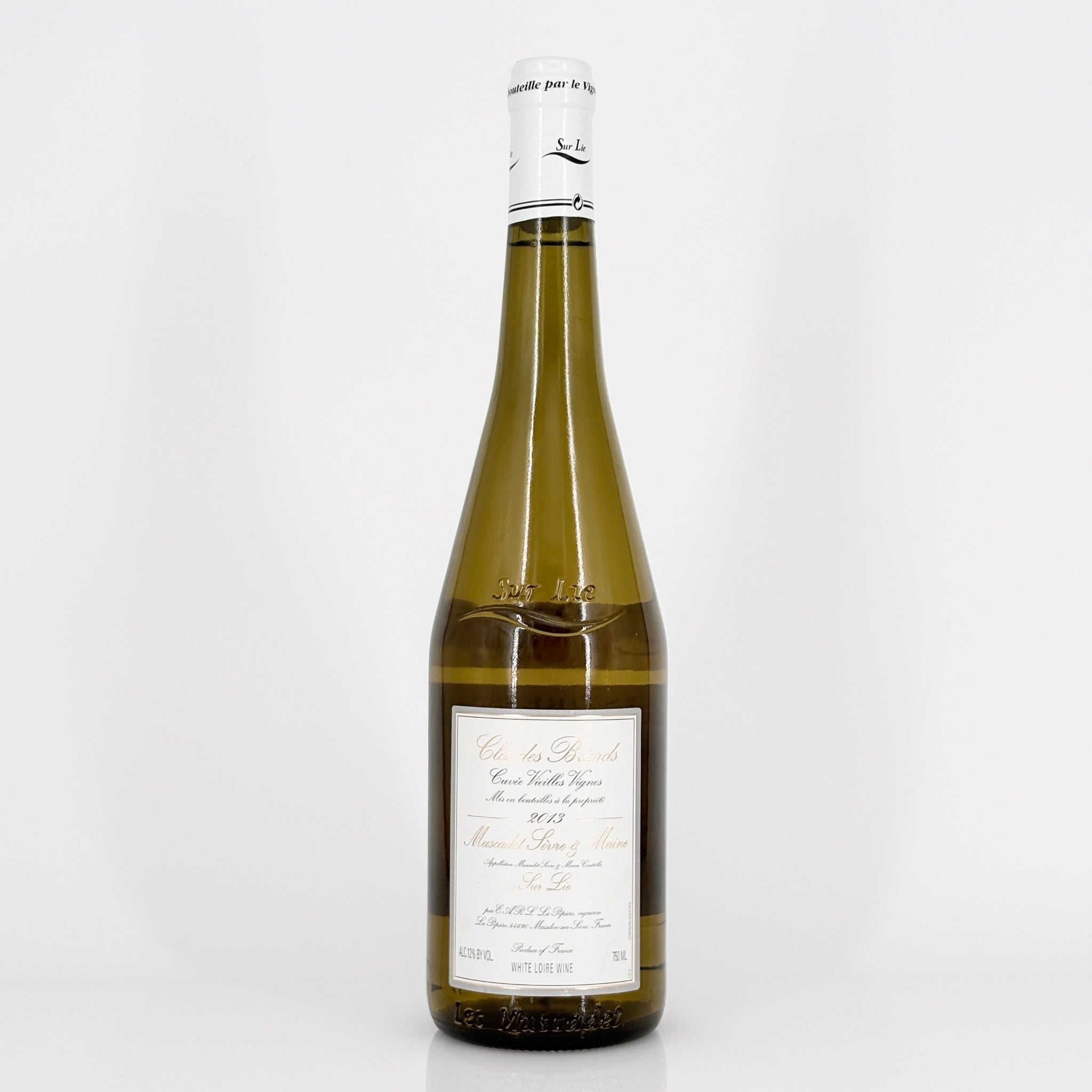 Bottle of wine on a white background