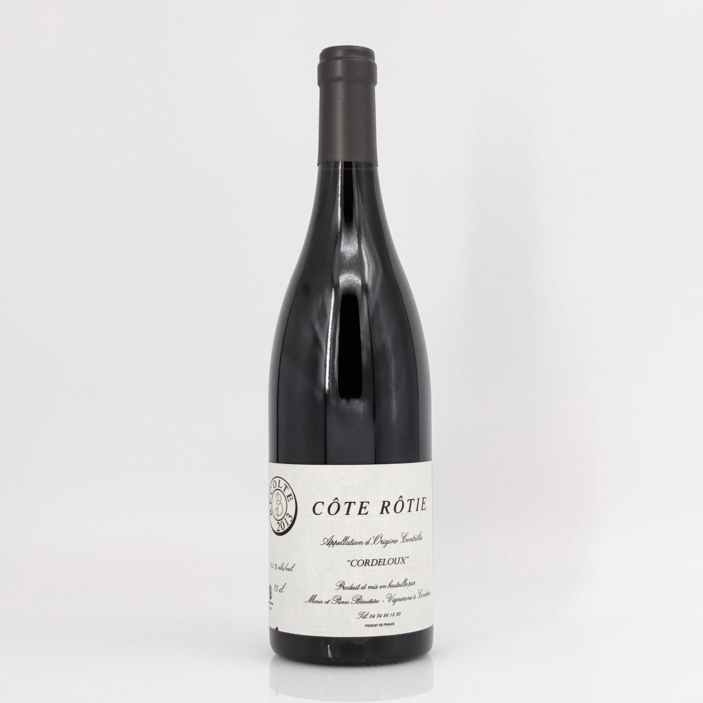 Wine bottle labeled 'Côte Rôté' on a white background