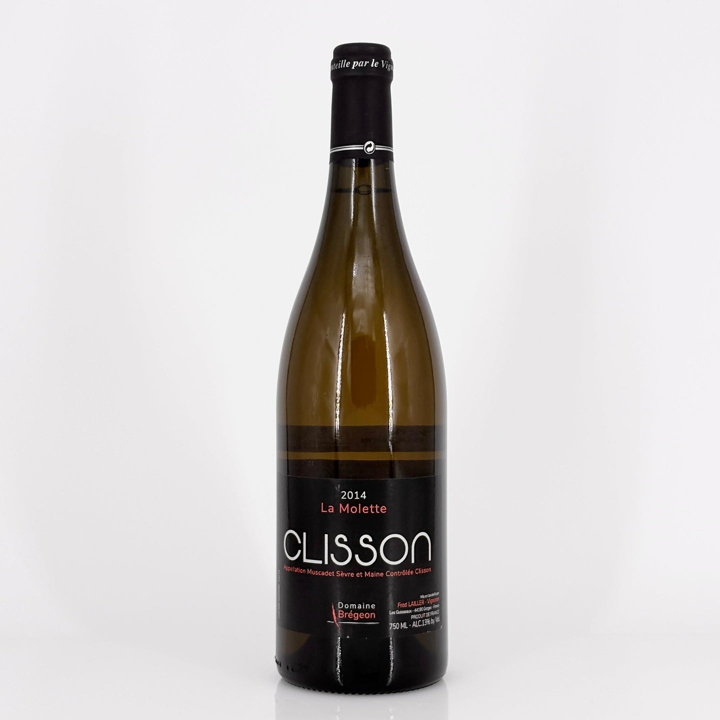 Bottle of wine on a white background