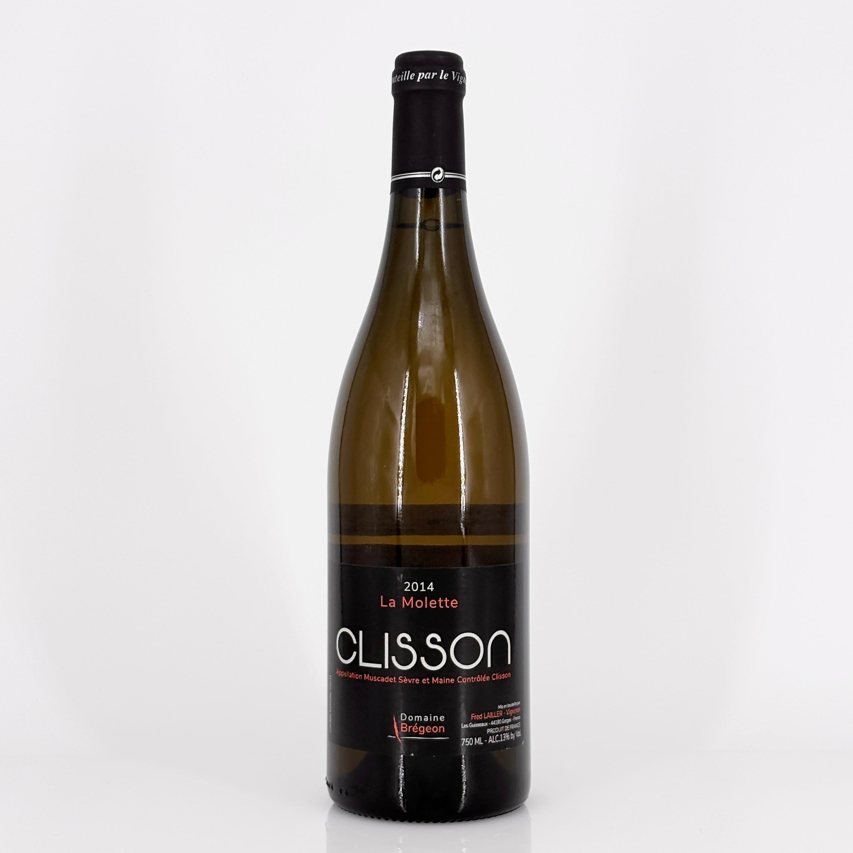 Bottle of wine on a white background