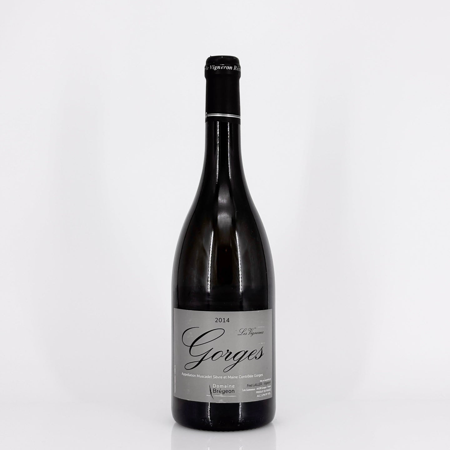 Bottle of wine on a white background