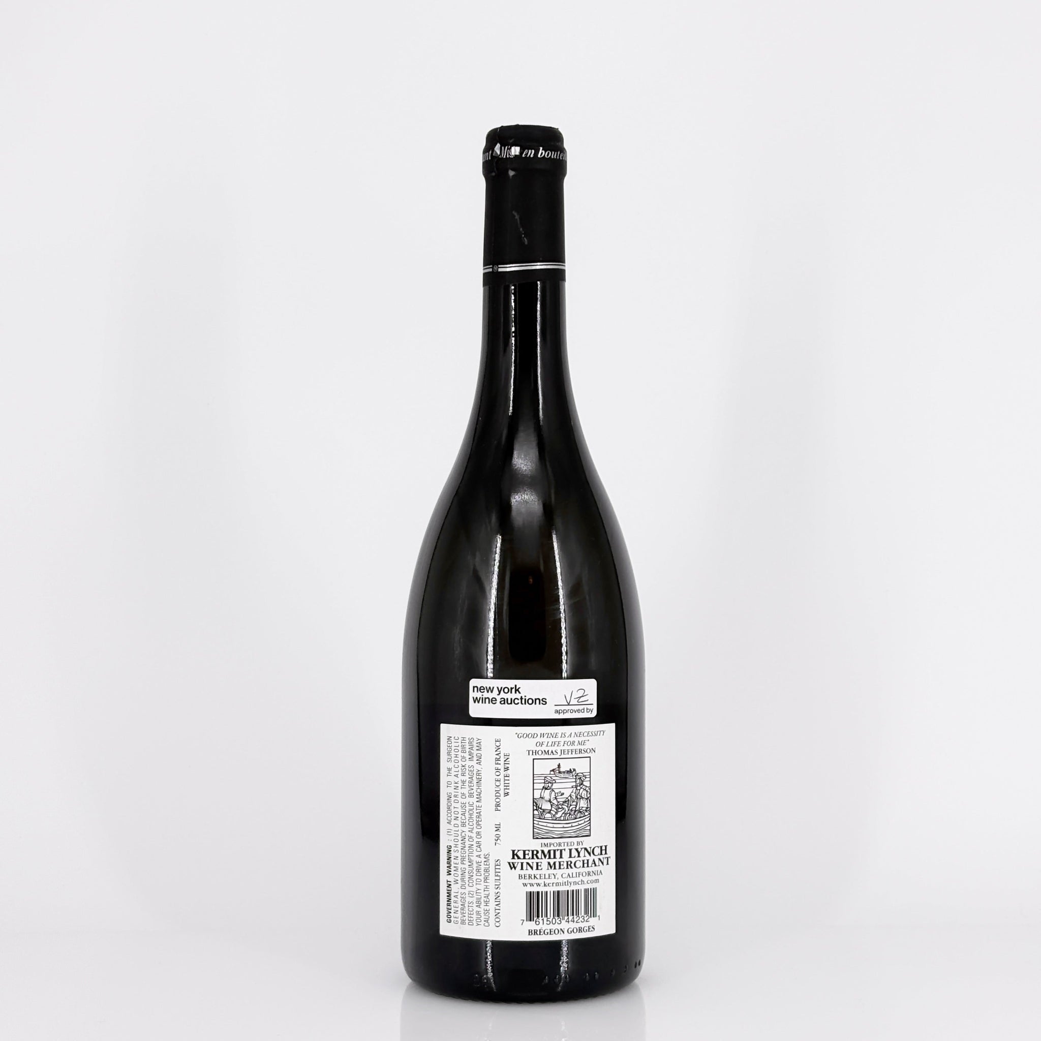 Bottle of wine on a white background