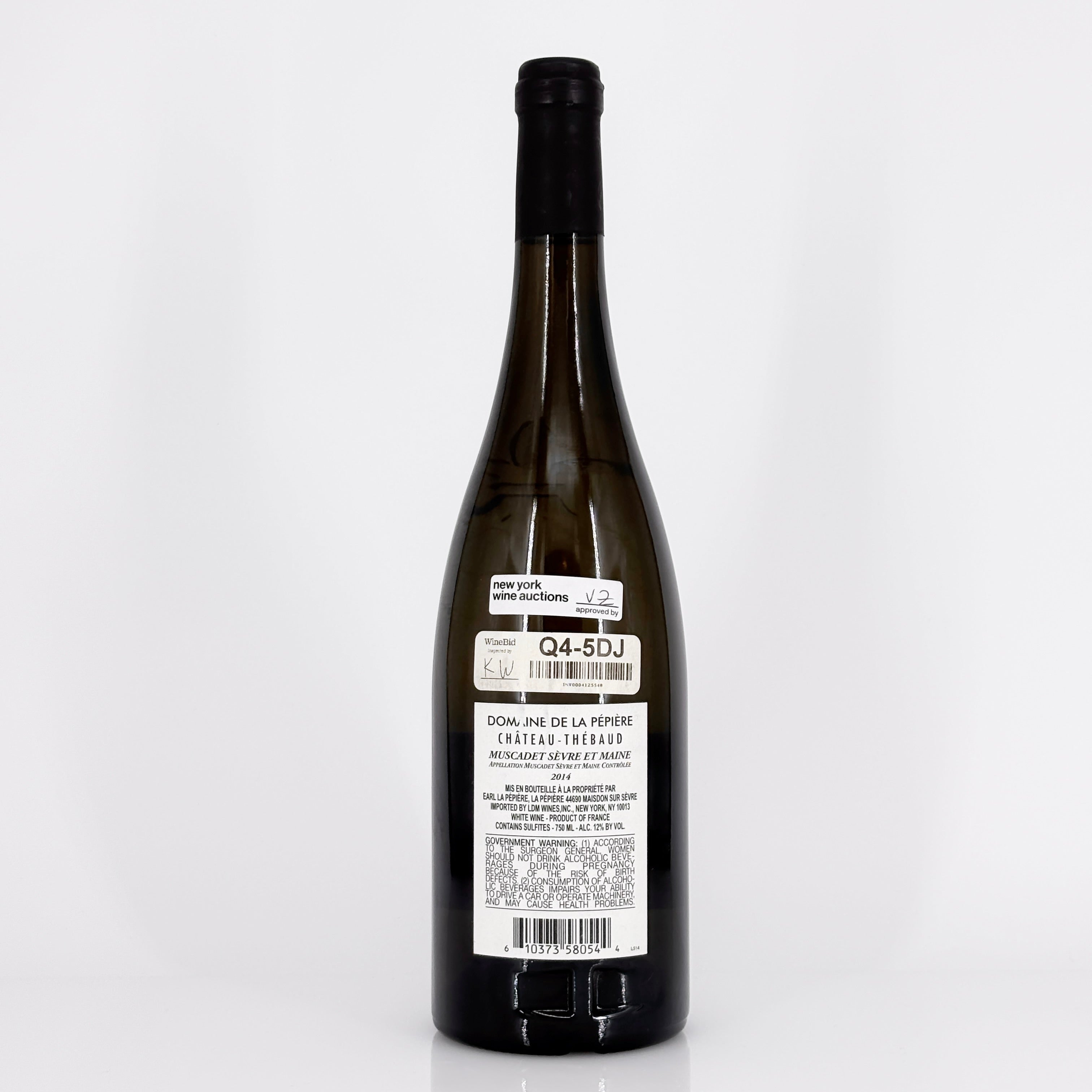 2014 Domaine de la Pepiere Chateau Thebaud Muscadet Sevre-et-Maine Sur Lie Loire, France