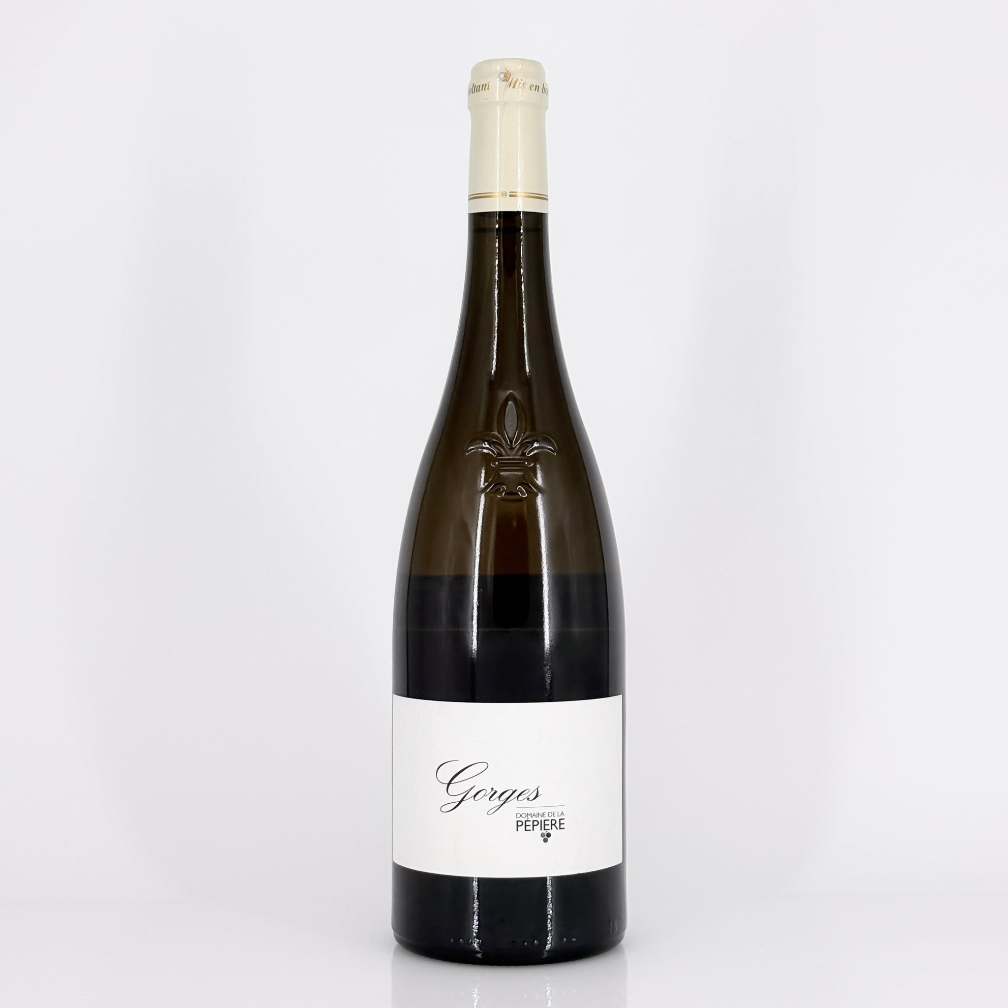 Bottle of wine on a white background