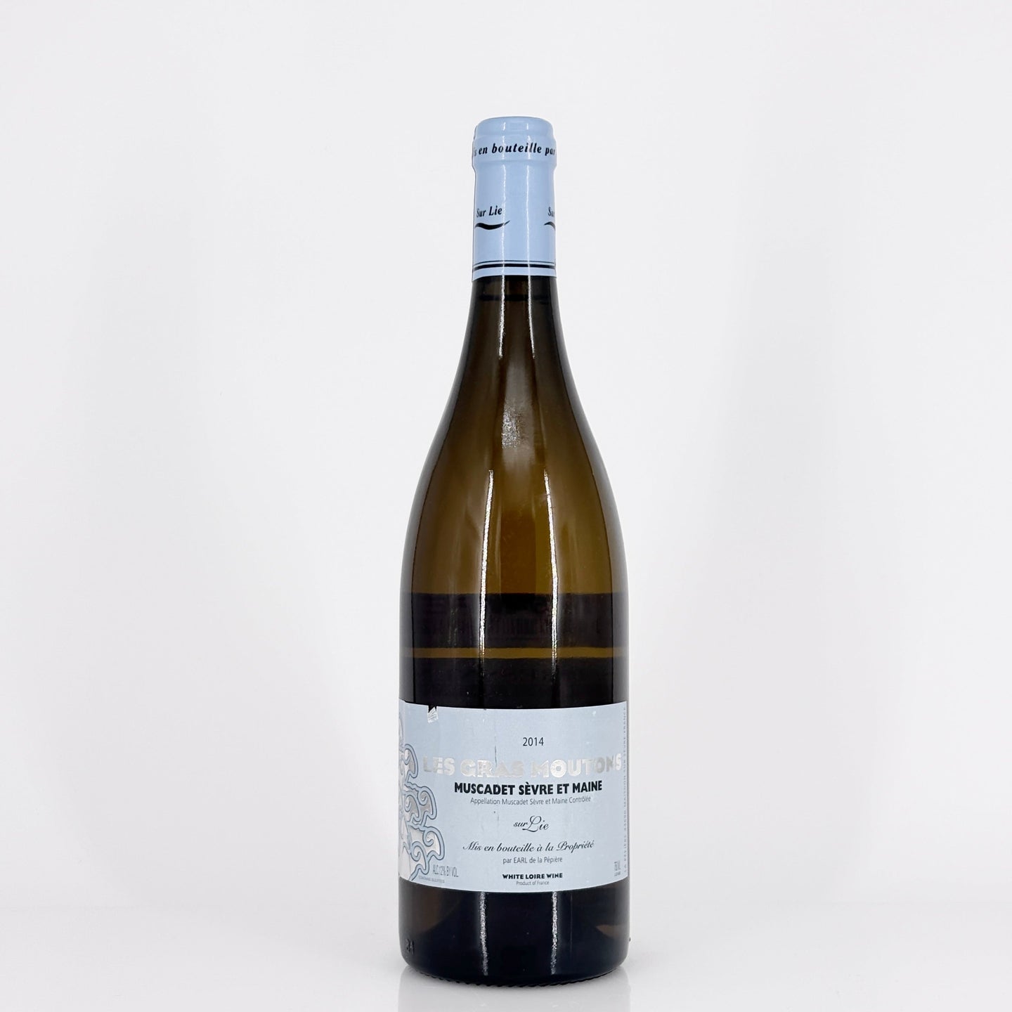 Bottle of wine on a white background