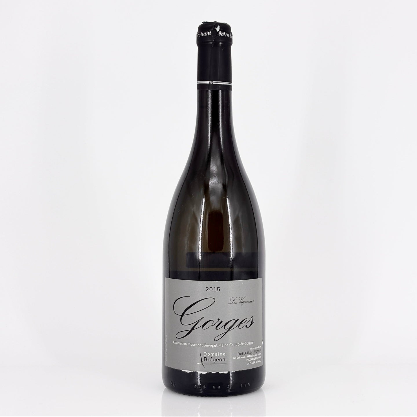Bottle of wine on a white background