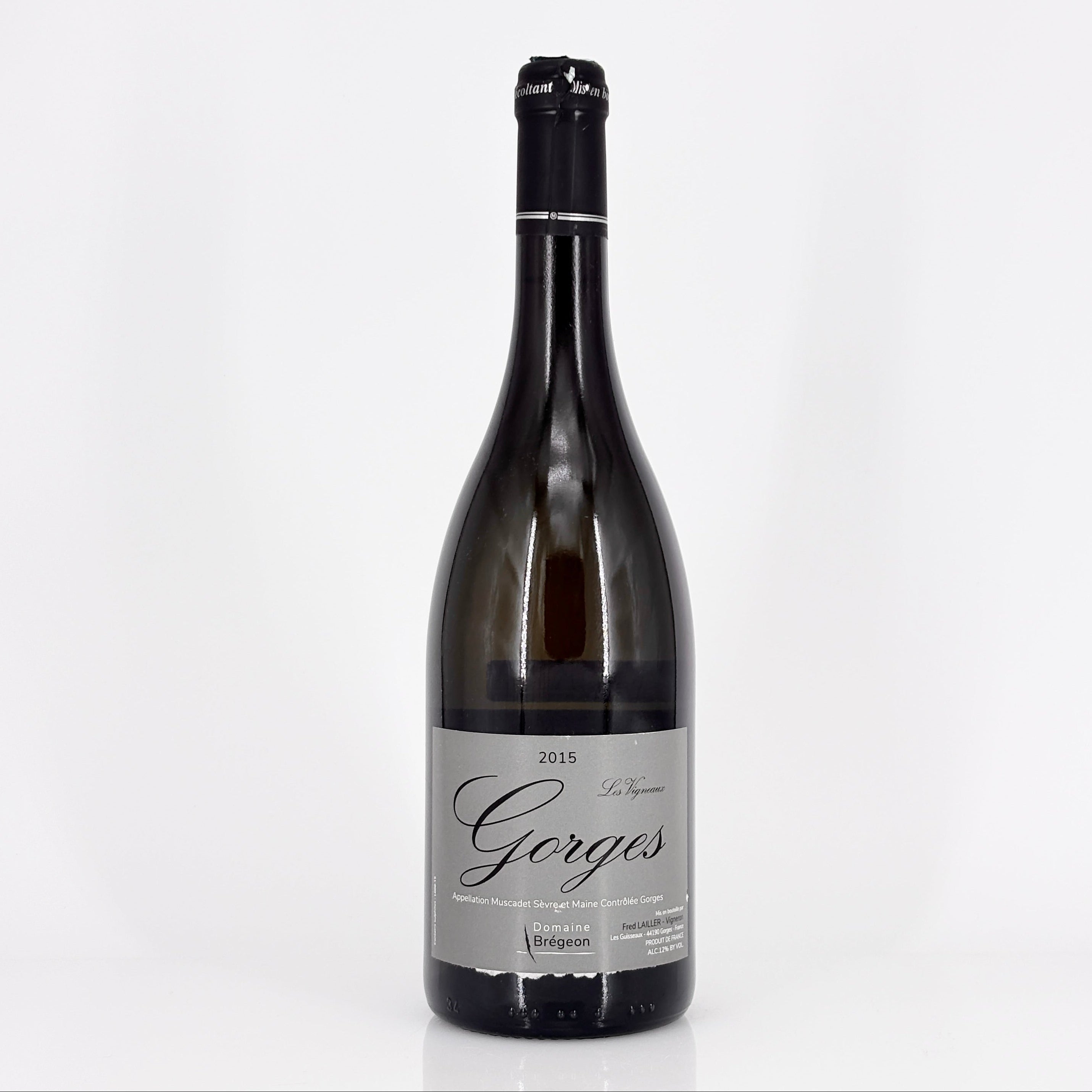 Bottle of wine on a white background