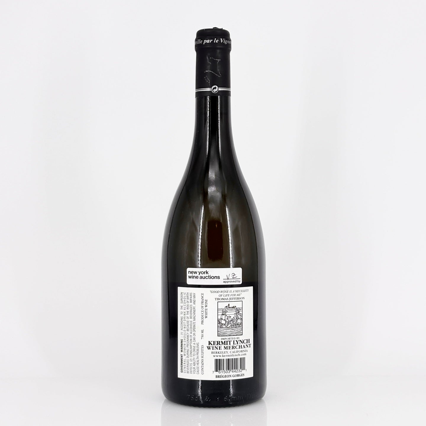 Bottle of wine on a white background