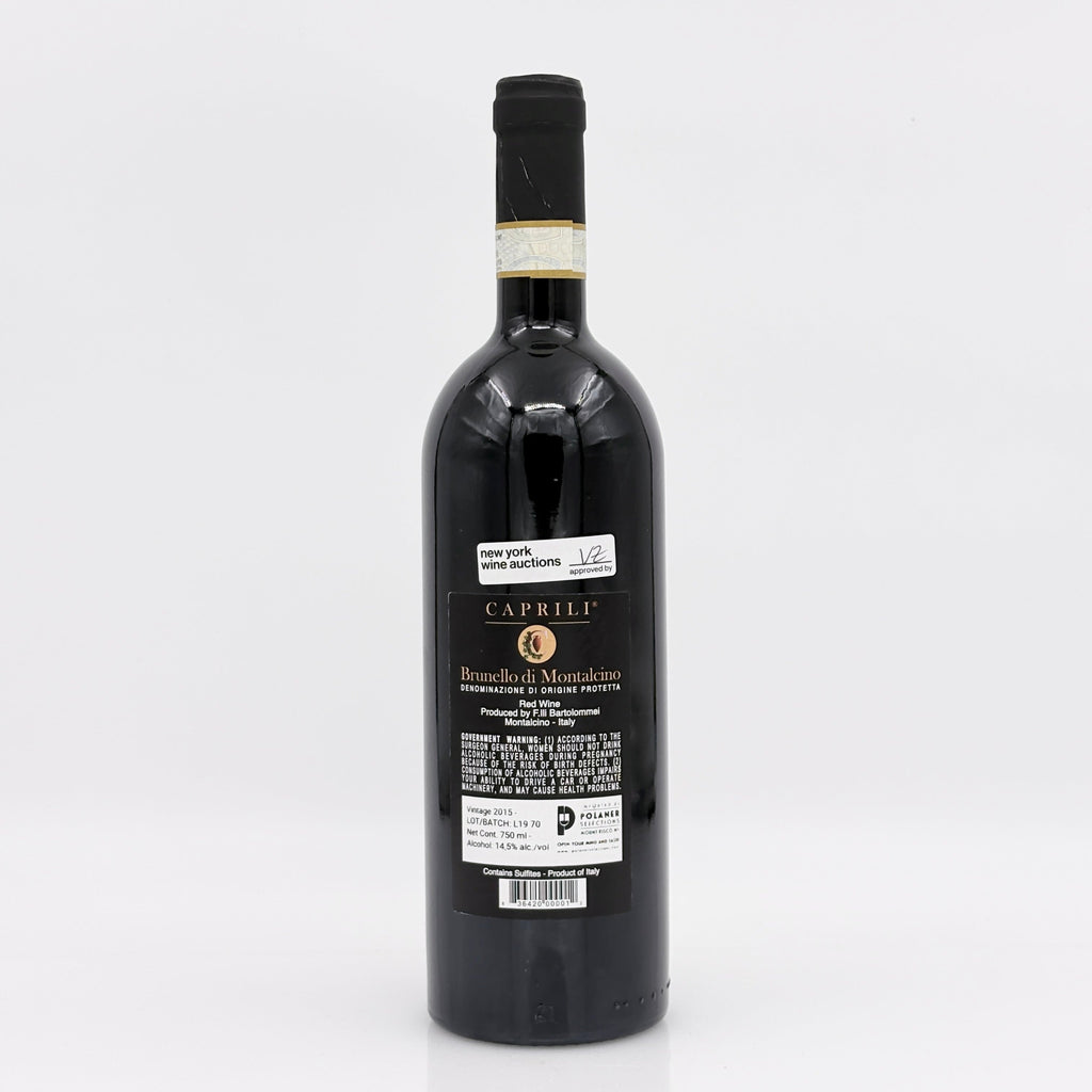 Wine bottle with label on a white background