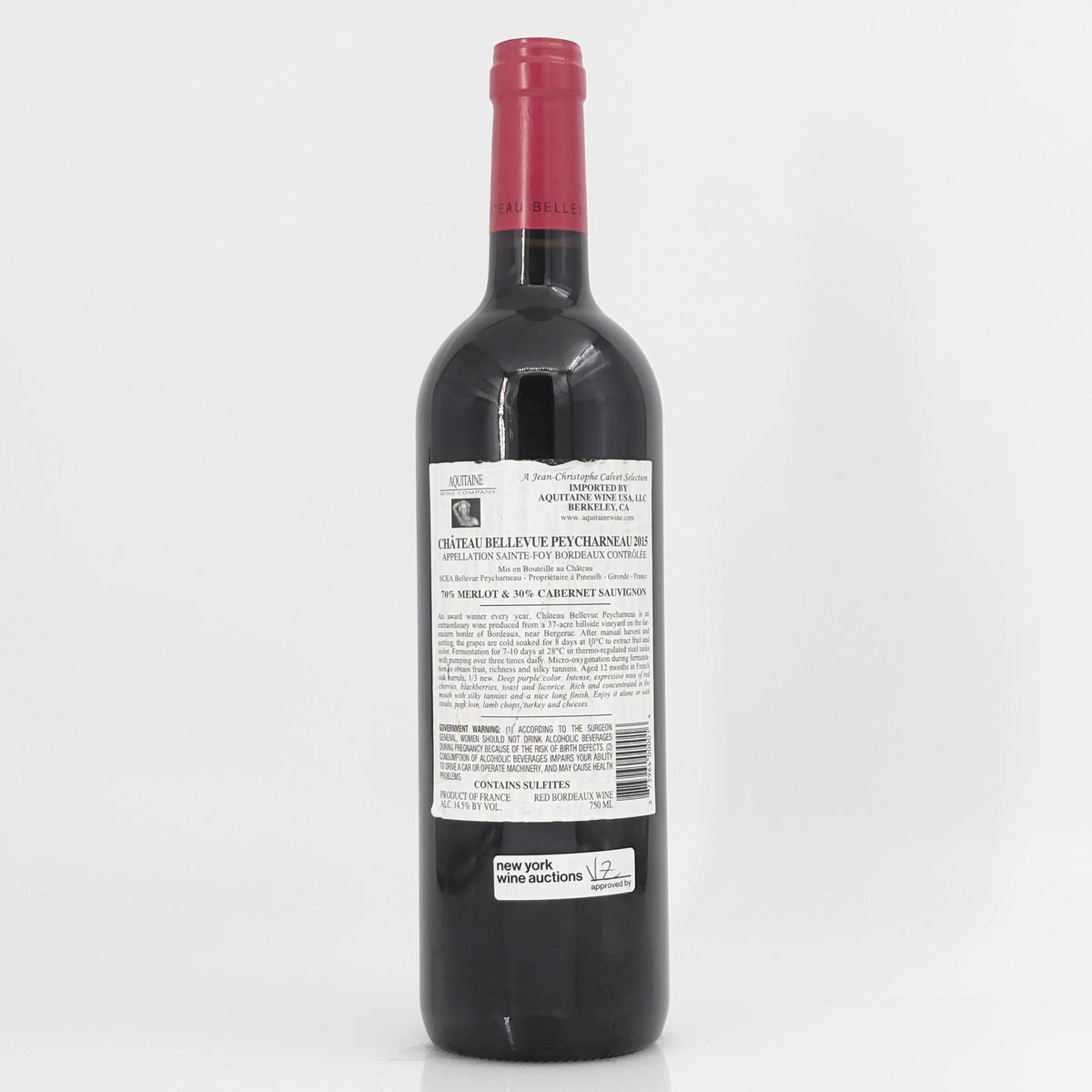 2015 Chateau Bellevue Peycharneau Bordeaux, France