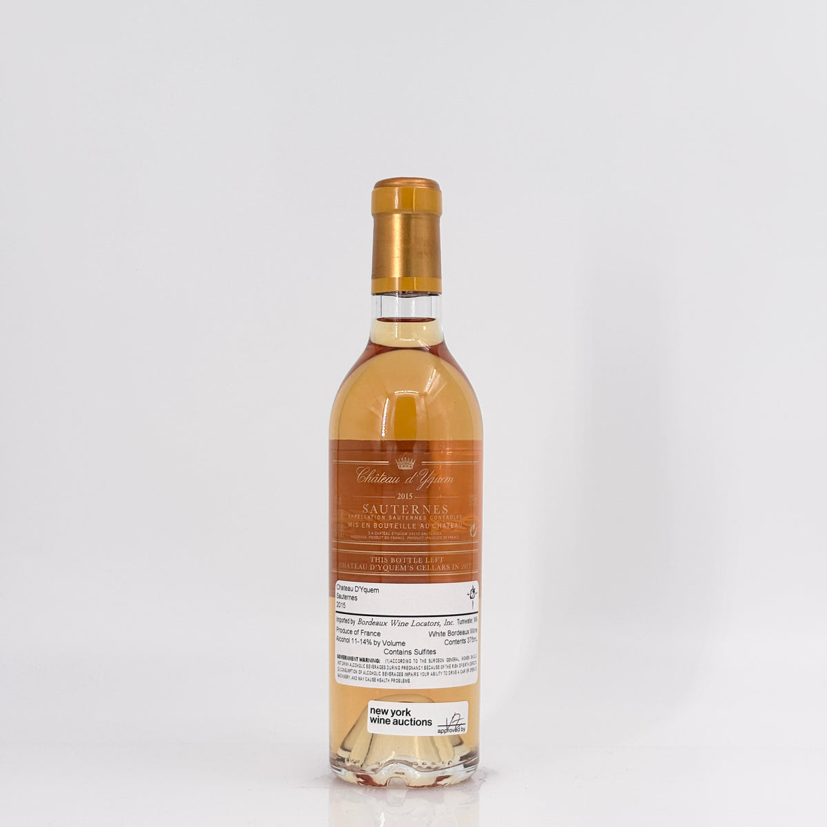 2015 Chateau d'Yquem, Sauternes, France 375ml