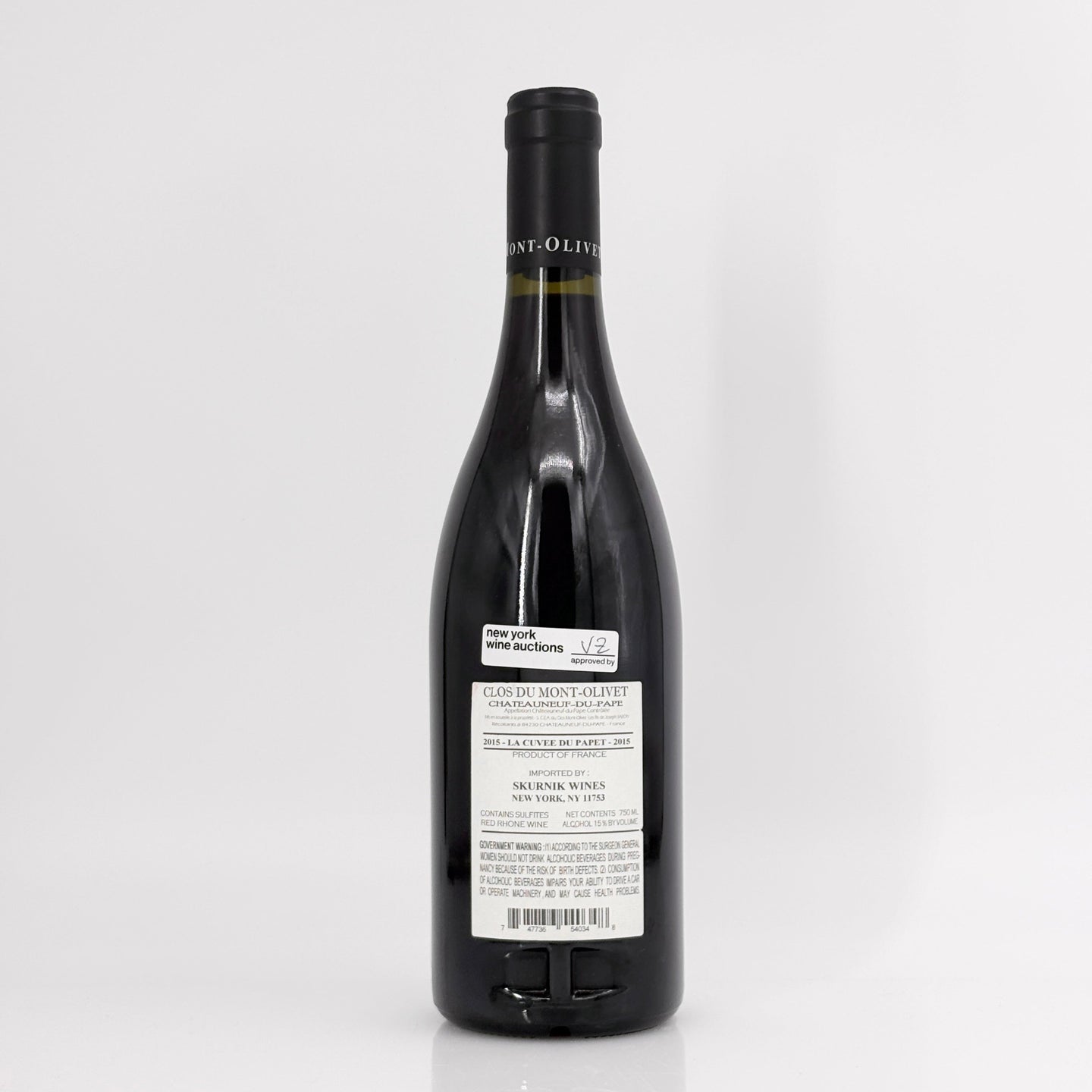 2015 Clos du Mont-Olivet Chateauneuf-du-Pape La Cuvee du Papet Rhone, France