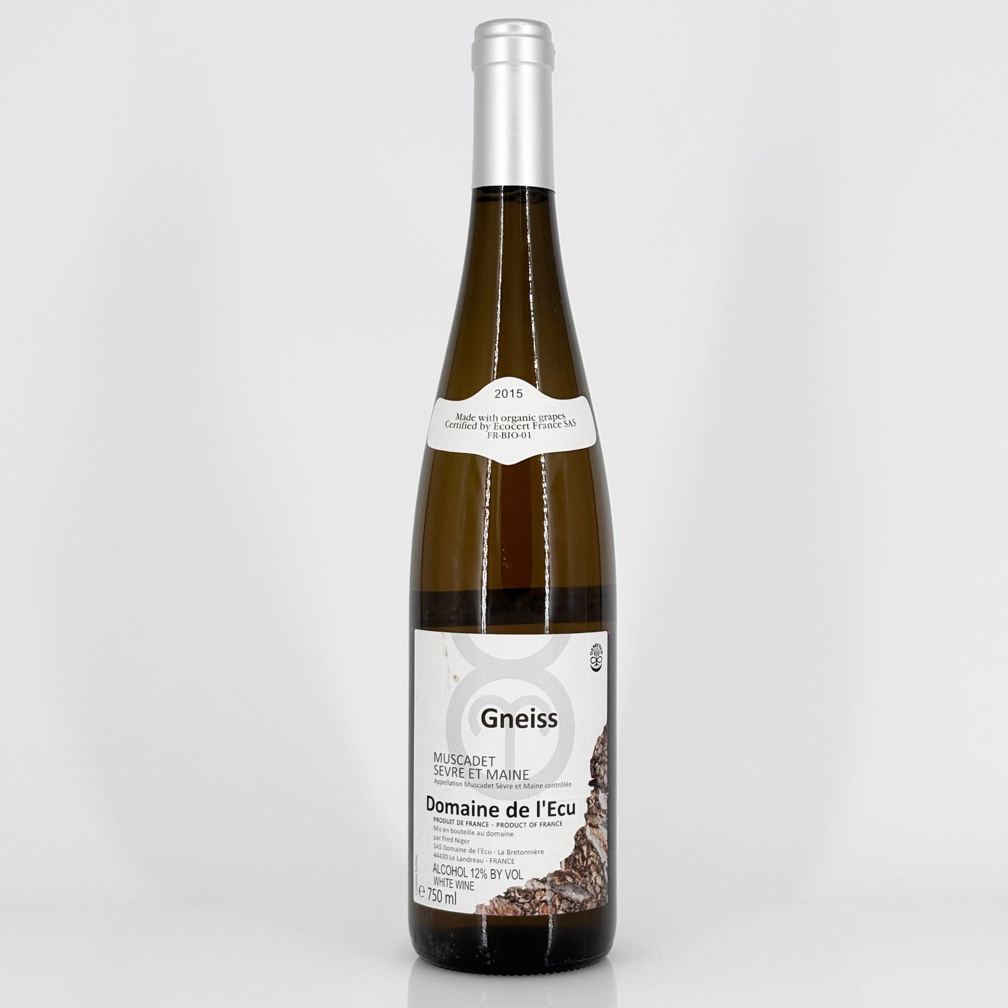 Bottle of wine on a white background